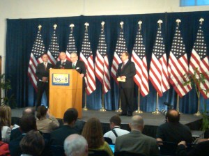 cooper Charles Cooper - speaking after intro from Andy Pugno (to his right) and before Ron Prentice (to his left)